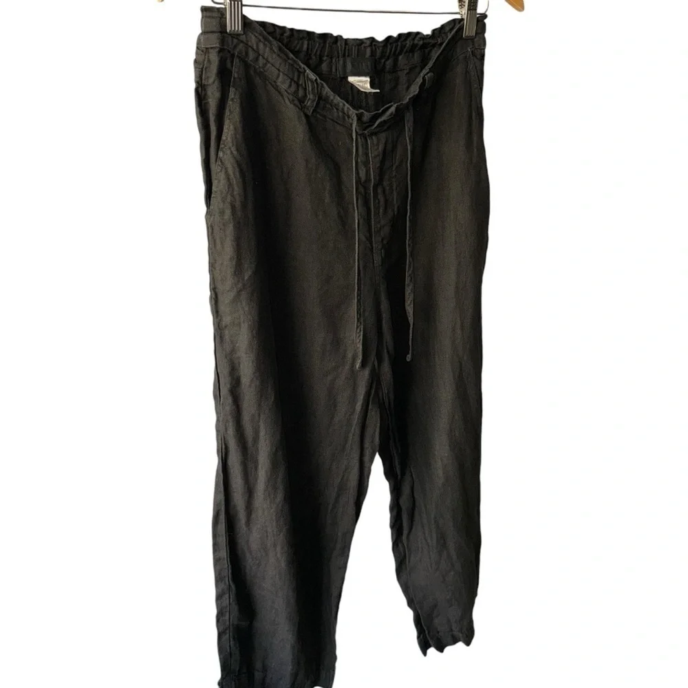 CP Shades Linen Black Pants SZ. S